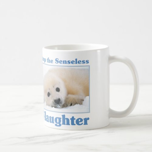 Stop slaughter_seals coffee mug