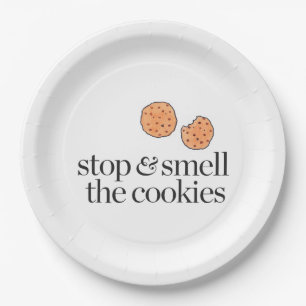 Stop & Smell the Cookies Paper Plates
