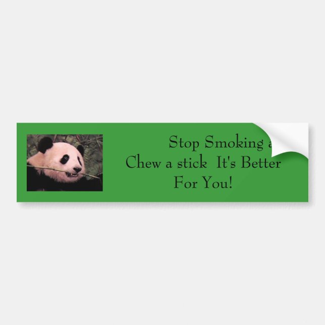 Stop Smoking and Chew a... Bumper Sticker (Front)