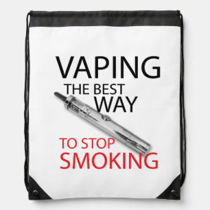 Stop smoking drawstring bag