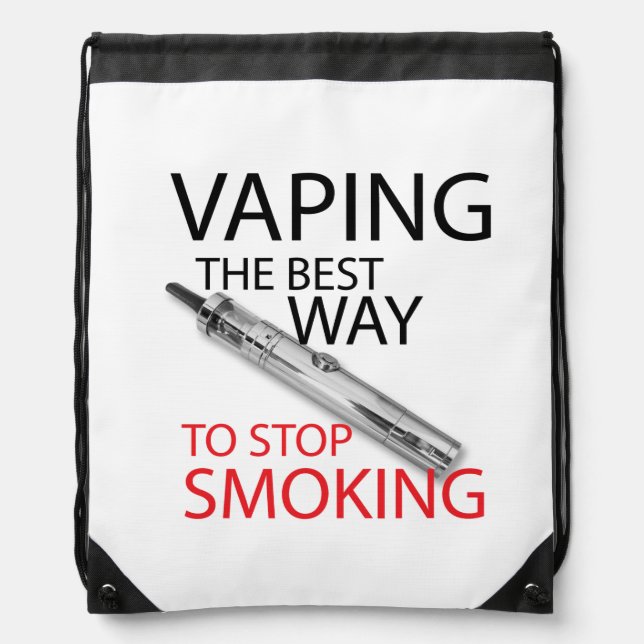 Stop smoking drawstring bag (Front)