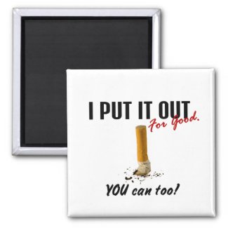 Stop Smoking I Put It Out You Can Too magnet