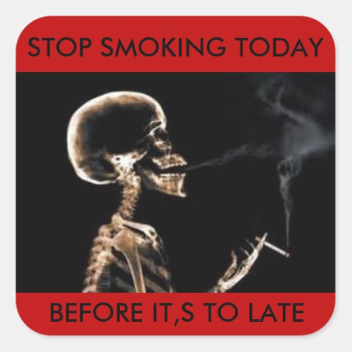 STOP SMOKING TODAY STICKER