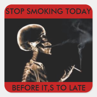 STOP SMOKING TODAY STICKER