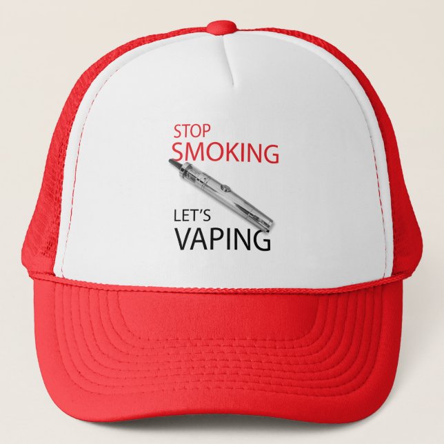 Stop smoking trucker hat (Front)