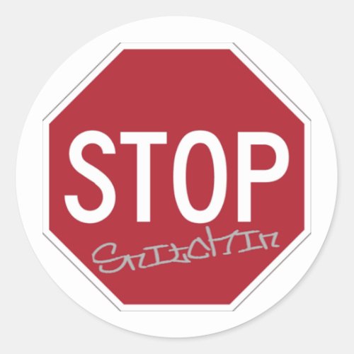 Stop Snitchin Classic Round Sticker