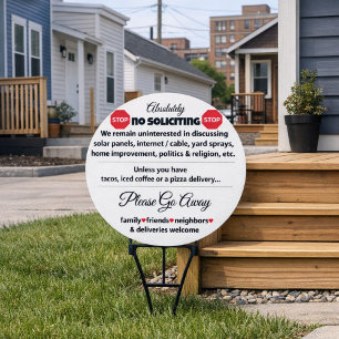 Stop Soliciting – Unless You Have Food Sign