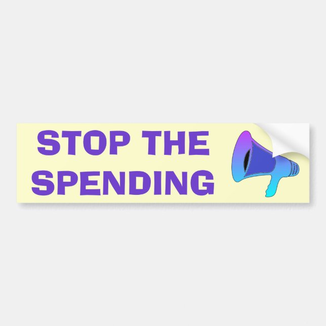 Stop Spending Bumper Sticker (Front)