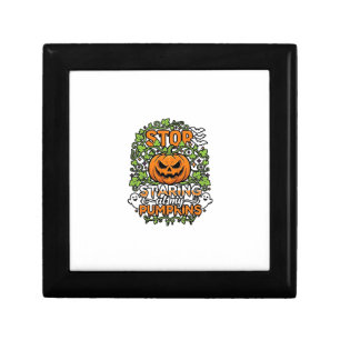 Stop Staring Pumpkins Halloween Ghosts Bats_1 Gift Box