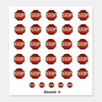 Stop Stickers by MarblesPictures at Zazzle