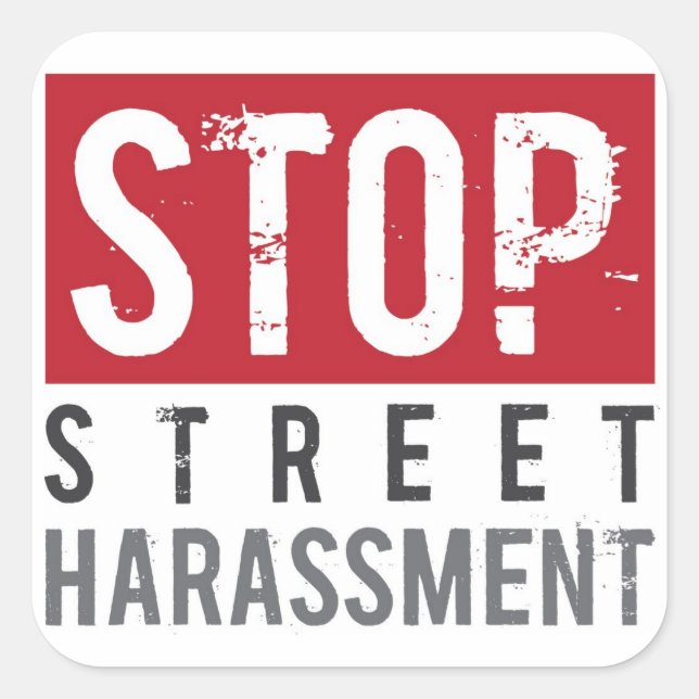 Stop Street Harassment Stickers - Large (Front)