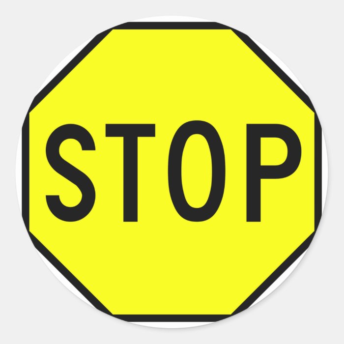 Stop Street Road Sign Symbol Caution Traffic Stickers