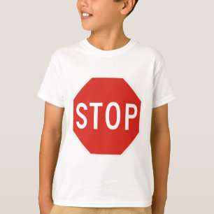 Stop Street Road Sign Symbol Caution Traffic T-Shirt