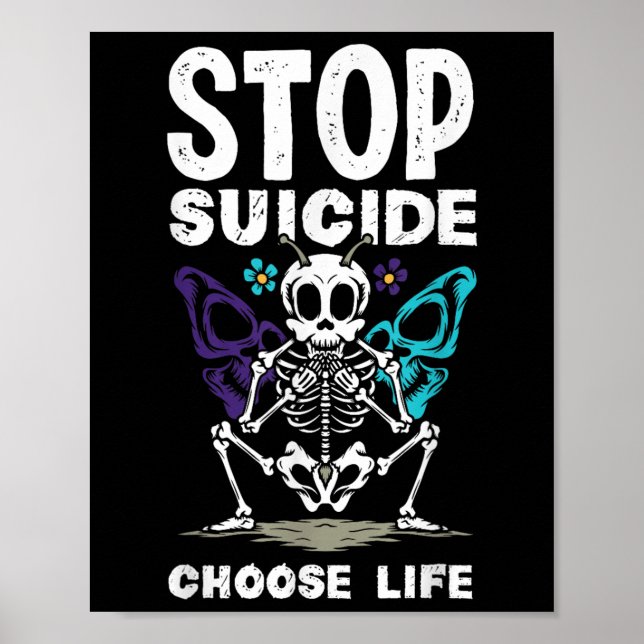 Stop Suicide Choose Life Suicide Awareness  Poster (Front)