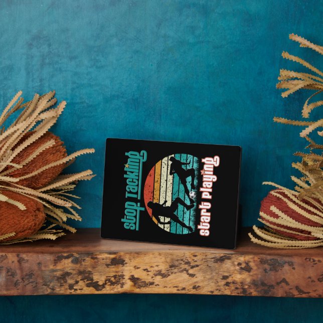 Stop Tackling Start Playing Plaque (Side)