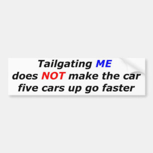 STOP Tailgating Bumper Sticker