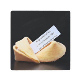 Stop Taking Advice From A Cookie Metal Print