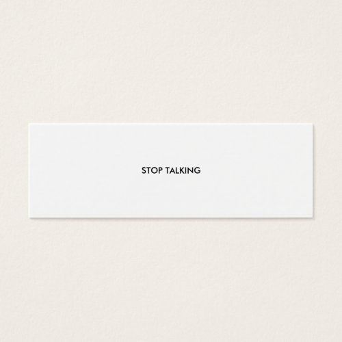 STOP TALKING BUSINESS CARD TEMPLATE