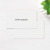 Stop Talking Card (Desk)