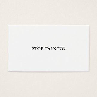 Stop Talking Card
