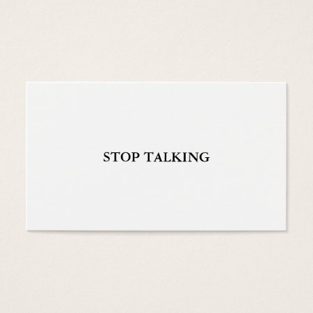 Stop Talking Card