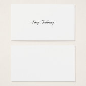 Stop Talking Cards (Front & Back)