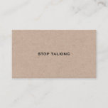 Stop Talking Funny Social Business Card at Zazzle