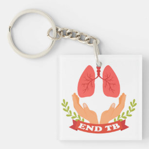 Stop TB Tuberculosis - World TB Day Awareness  Keychain