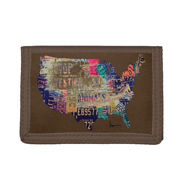 "STOP Testing on Animals in the United States" Trifold Wallet (Front)