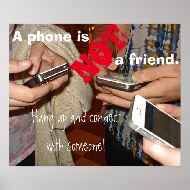 Stop texting! - Classroom Poster (Front)