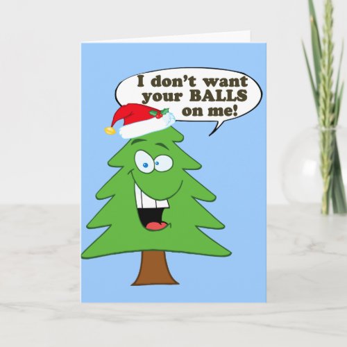 Stop The Abuse Of Christmas Trees Holiday Card