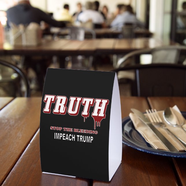STOP The BLEEDING Paper Table Tent (Insitu(Restaurant))