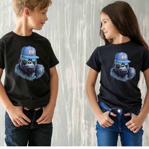 Stop The Cap Urban Slang Blue Gorilla Baseball Hat T_Shirt