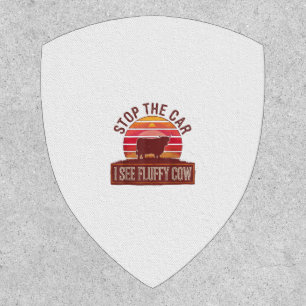 Stop The Car I See Fluffy Cow Retro Highland Lover Patch