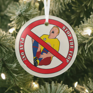 STOP THE FLOP GLASS ORNAMENT
