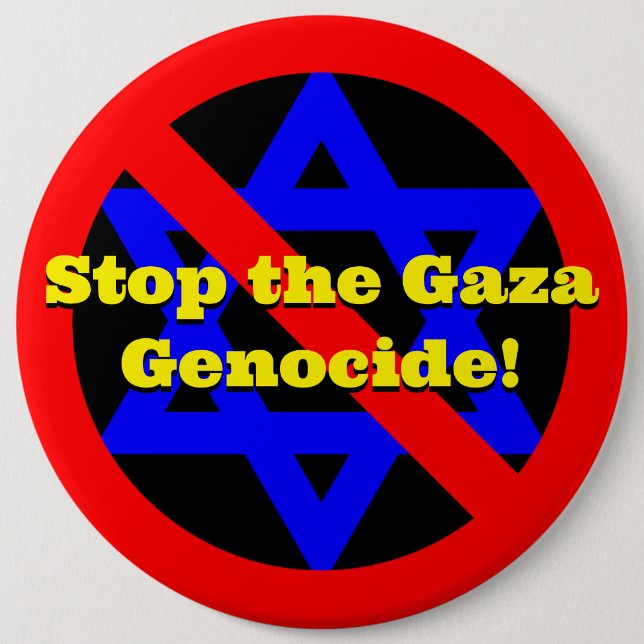 Stop the Gaza Genocide! Button (Front)