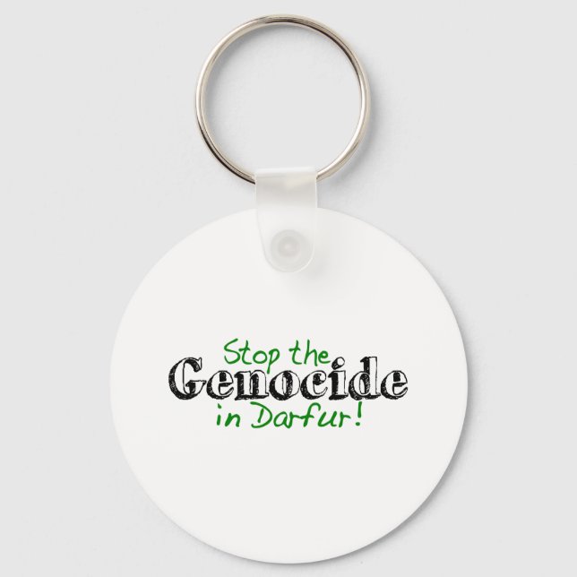 Stop The Genocide Darfur Keychain (Front)