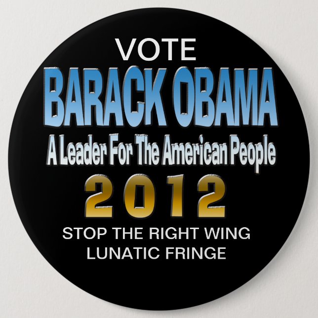 STOP THE LUNATIC FRINGE PINBACK BUTTON (Front)