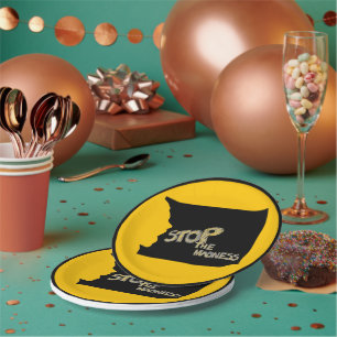 Stop The Madness Paper Plate