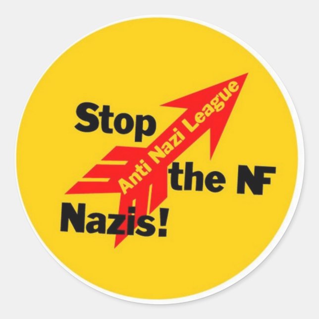 Stop the National Front Nazis! Classic Round Sticker (Front)