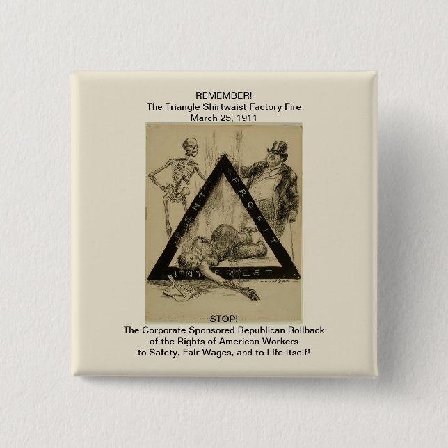 Stop the Republican Rollback of Workers Rights! Button (Front)