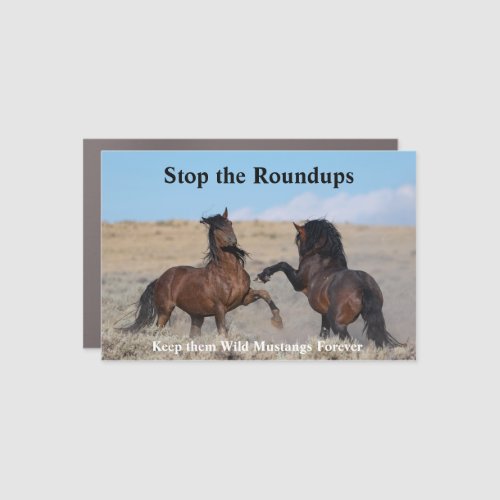 Stop the roundups car magnet
