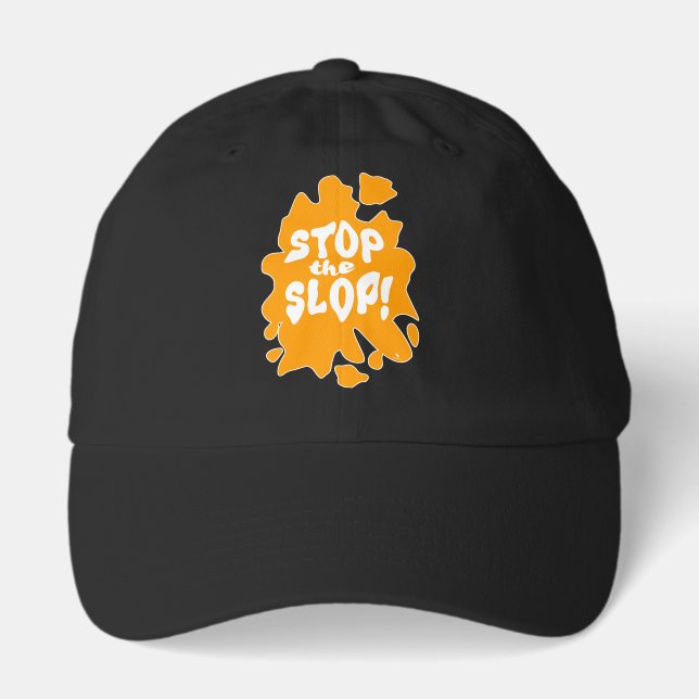  Stop the Slop Anti AI Statement Design Art Hat (Front)
