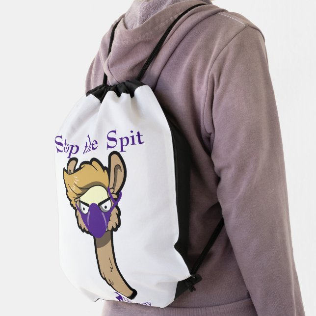 "Stop the Spit" Llama Drawstring Backpack (Insitu)