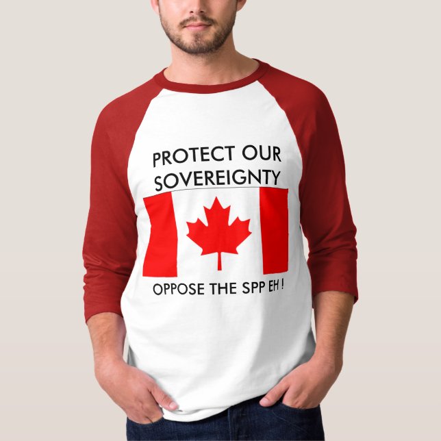 STOP THE SPP - Canada Flag T-Shirt (Front)