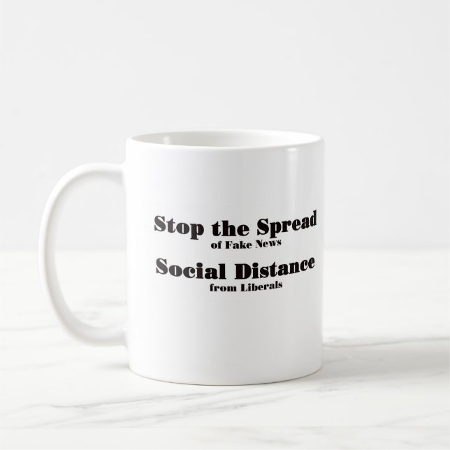 Stop the Spread of Fake News Coffee Mug (Left)
