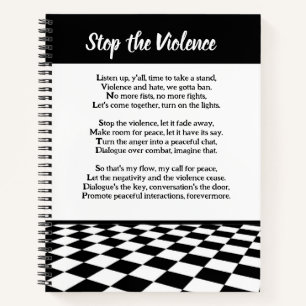 Stop the Violence Poem Notebook