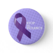 Stop the Violence with Purple Ribbon Button
