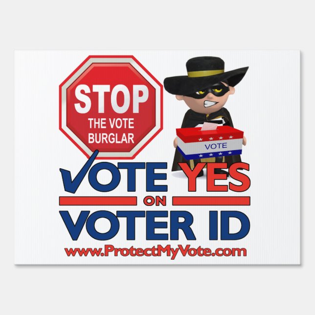 Stop the Vote Burglar Yard Sign (Back)