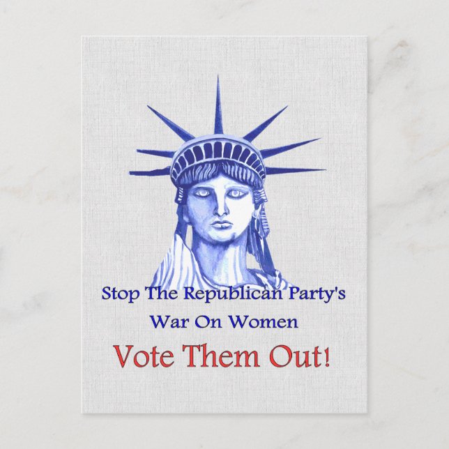 Stop The War On Women Postcard (Front)